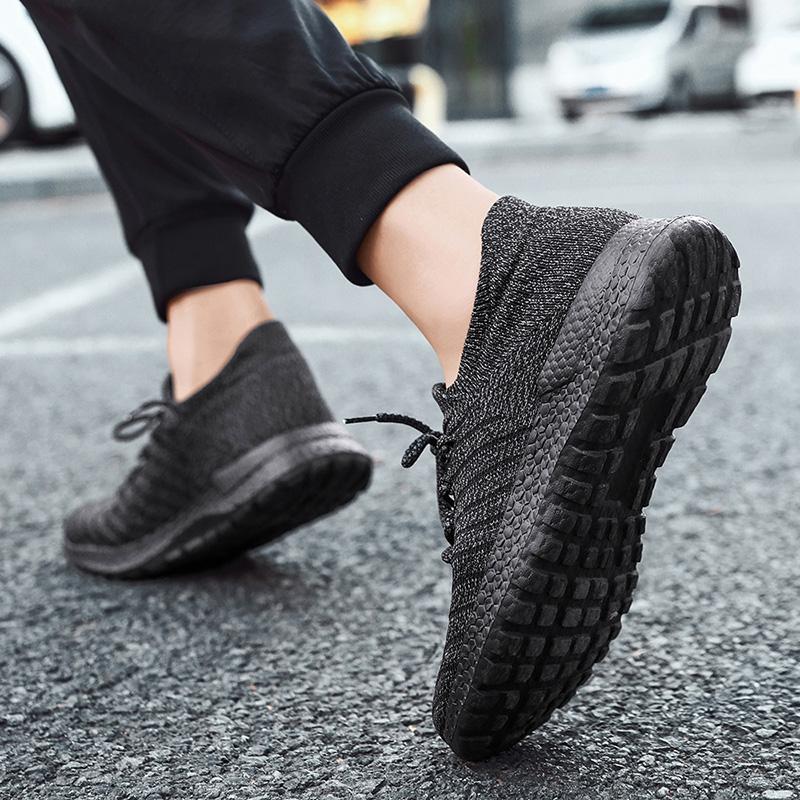 Höst Högkvalitativa Herr Sportskor Tjocka Sulor Utomhussneakers Vandring Snörning Herr Löparskor Casual Sportskor För Män