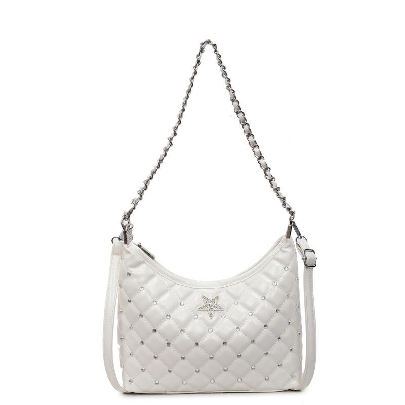 Rhombus Chain Bag Women's 2025 Summer New Niche Casual Messenger Bag High Value Foreign Style Shoulder Armpit Bag