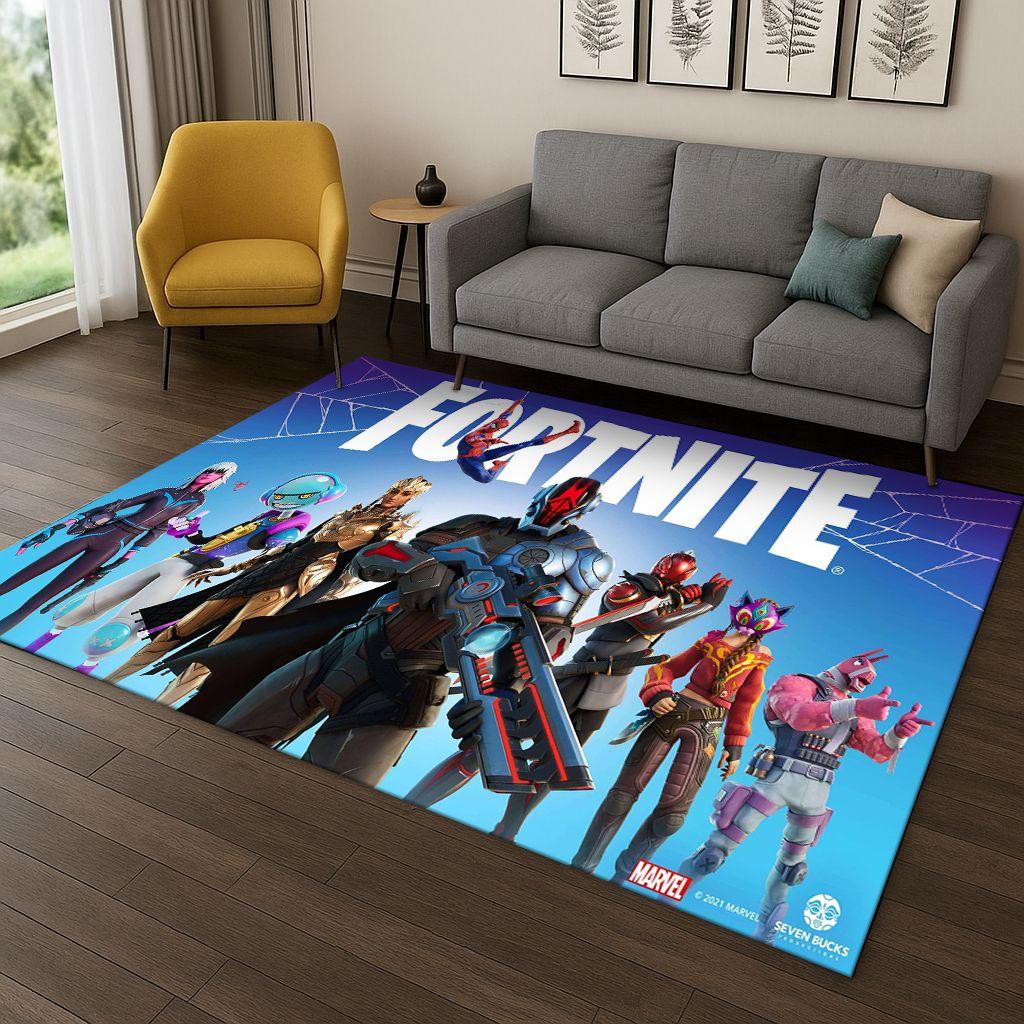 3D Kobercová rohožka s motivem hry F-Fortnite pro ložnici, obývací pokoj, pohovku, předsíň, dekorace do domácnosti, rohožka pro dětský herní prostor, protiskluzová, vánoční dárek
