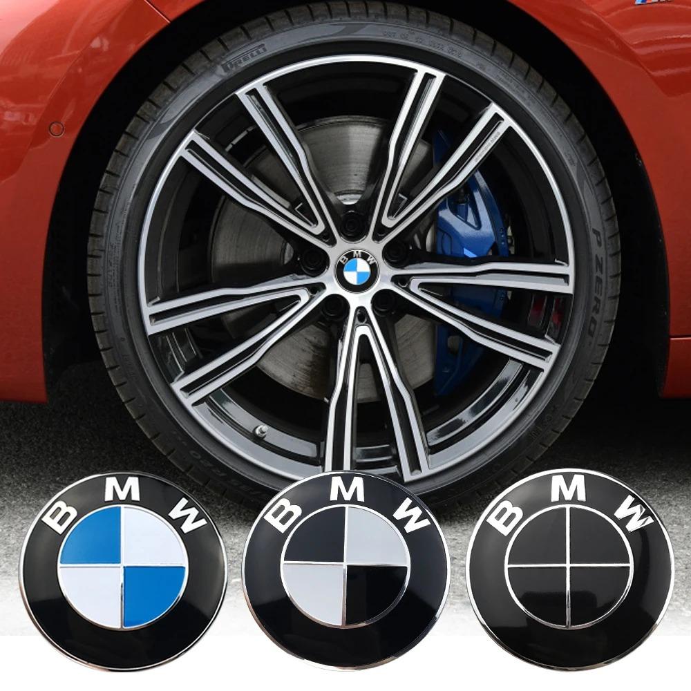 RTJF7 4Pc 68mm 56mm Wheel Center Caps Emblem Badge 50th Anniversary For BMW M Emblem E46 E36 E34 F10 E90 F30 E60 F30 E53 E30 E92 E87