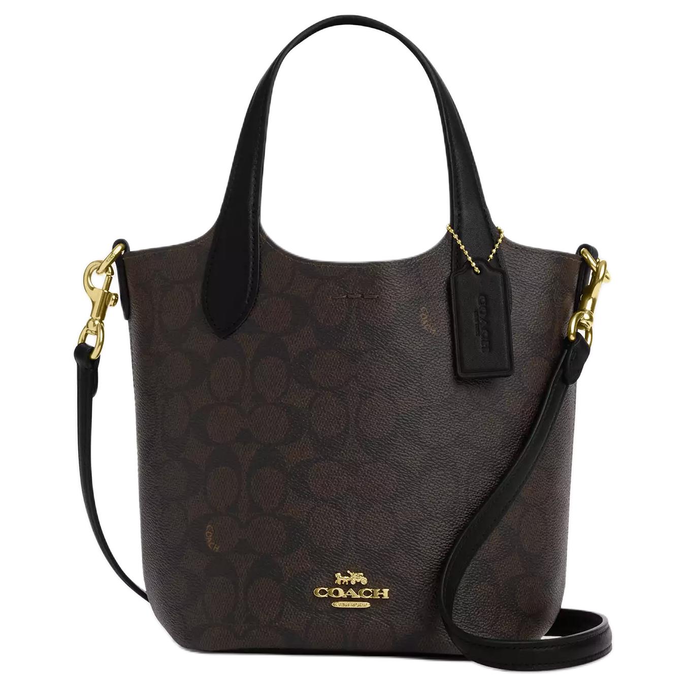 

Coach Hanna 18 Magnetic Closure Faux Leather Crossbody Bucket Bag Women bags Walnut CAF16-IMXAQ Basic Set (Bag+Dust Bag)