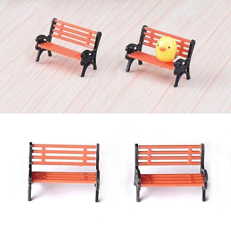 5 stk/sett Skalamodell Benker Plattformsofa Jernbanestasjon Gate Park Landskap