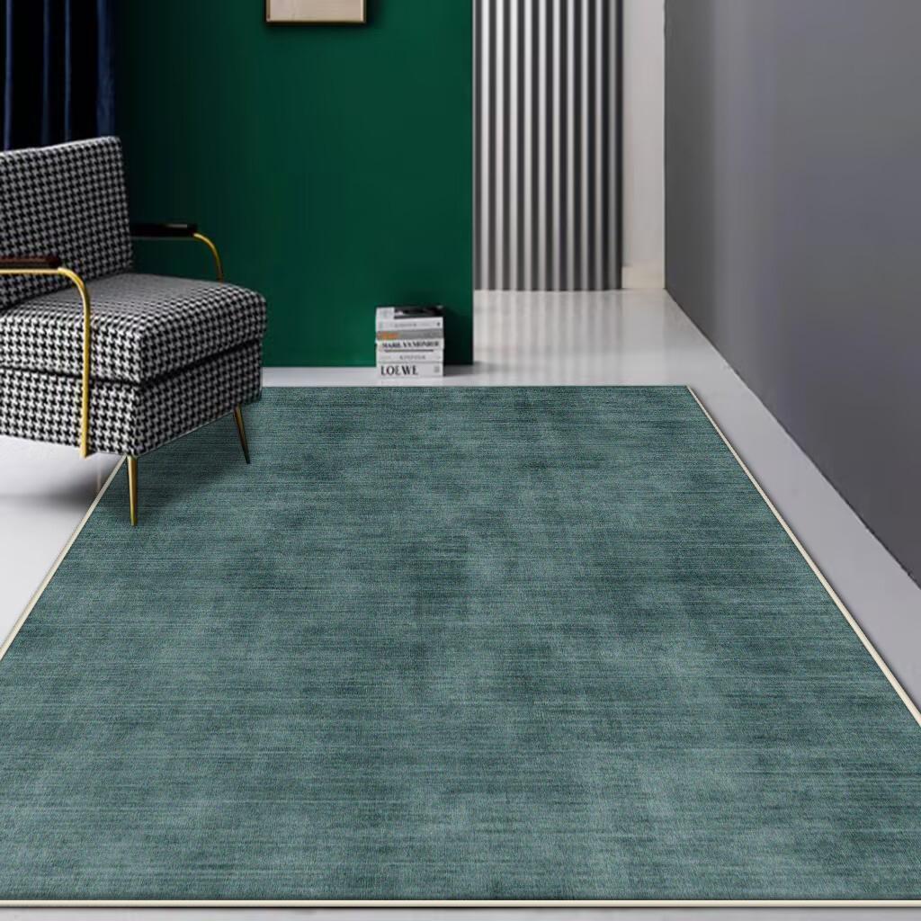 Lehký luxusní minimalismus Velký obývací pokojový koberec Jednobarevný bytový doplněk Koberec do ložnice 200x300 Zelený Měkké Protiskluzové Podlahové rohože