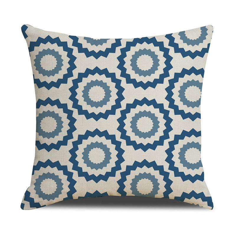 Nordisches Geometrisches Mandala Leinen Kissenbezug Digitaldruck Auto Sofa Bett Kissen Kissenbezug Zuhause