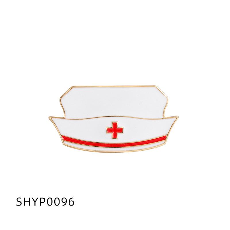 Creative Cartoon Doctor Nurse Medical Brooch Pin Alloy Drip Stethoscope, Medical Series Badge Jewelry