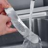Garlic Masher Stainless Steel Garlic Press Mincer Dishwasher Safe Manual Curved Garlic Crusher Chopper Tool for Kitchen