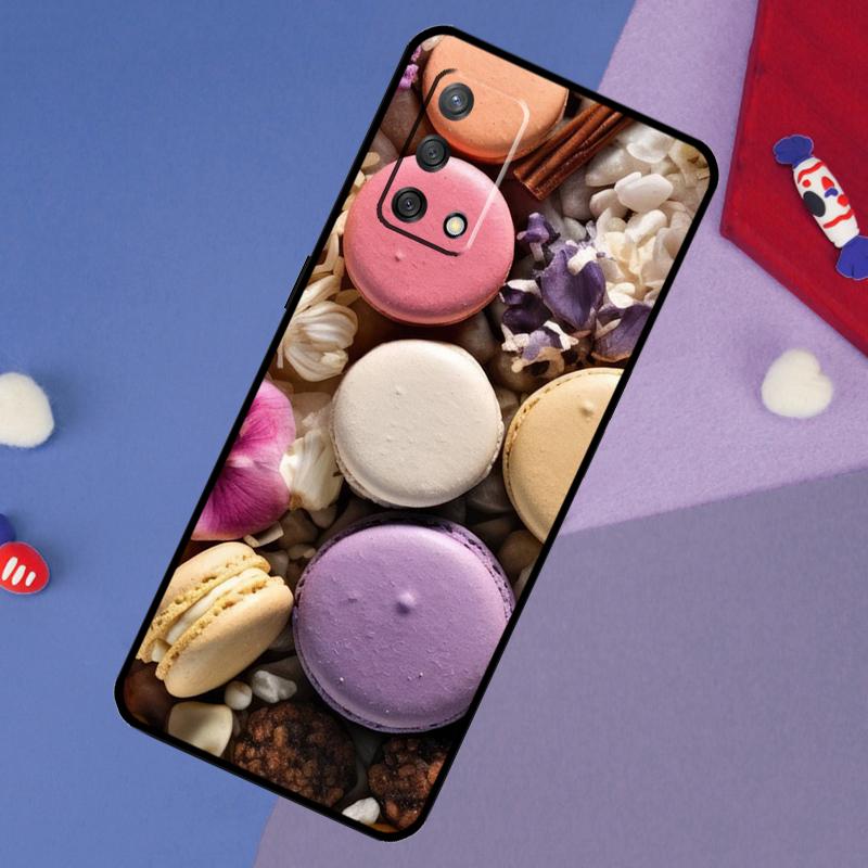 Dessert Ice Cream Macaron Food Case For Oppo A6 Pro A5 A18 A38 A58 A78 A98 A54 A74 A94 A17 A57 A80 A60 A40 A96 A76 A16 A15