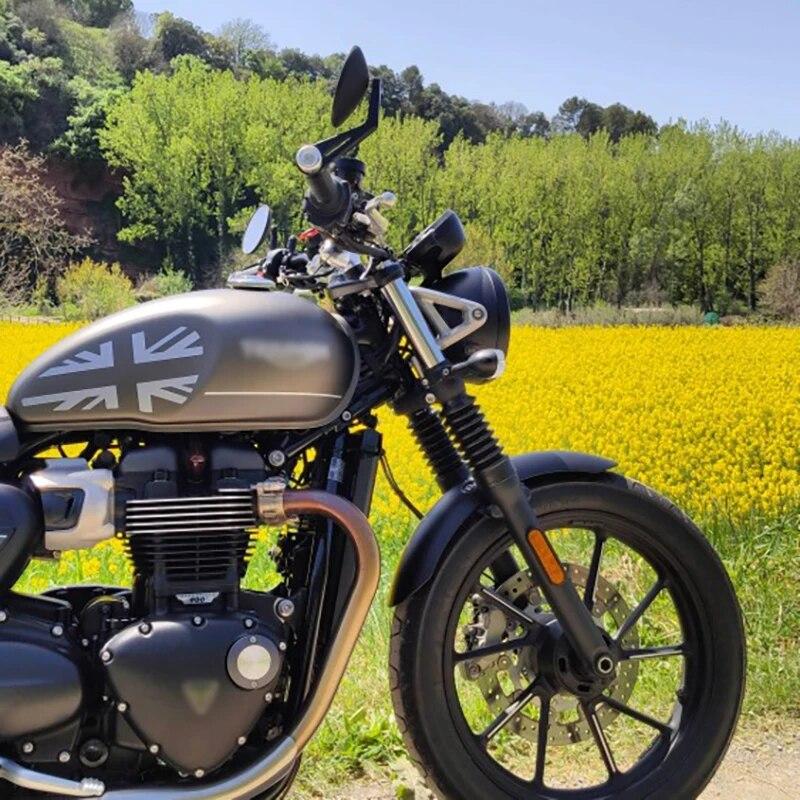 Nálepka na palivovou nádrž Reflexní štítek Příslušenství na motocykl Obtisky Dekorace Logo Triumph Retro Lokomotiva Bonneville Bobber