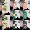For Realme 15 C73 C33 C35 15T 15X C21Y C25Y Note 70 70T Fashion Shell Beautiful Flower Avocado Pattern Soft Liquid Silicone Phone Case For Realme Capa