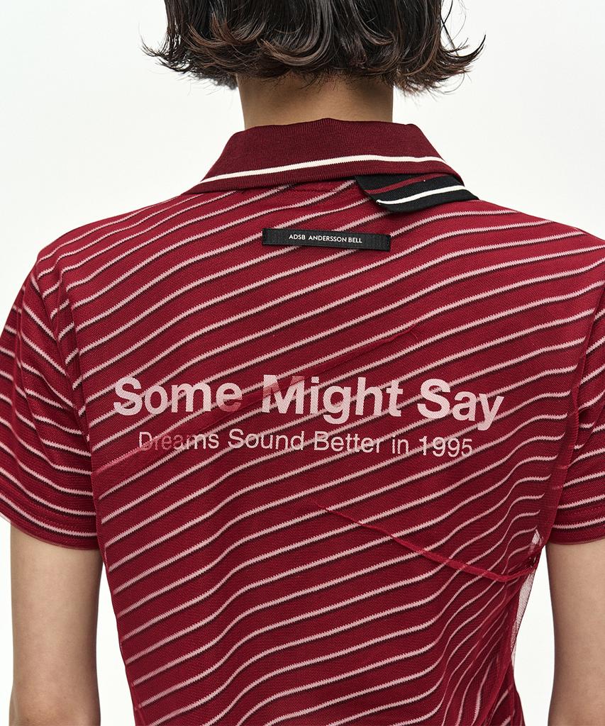 ADSB ANDERSSON BELL Twisted Pk Polo Top Atb1587W(Red)