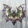 Acrylic Bat Sun Catcher Colorful Acrylic 2d Flat Bat Window Hangable Sun Catcher Window Door Hanging Glass-Style Bat Suncatcher