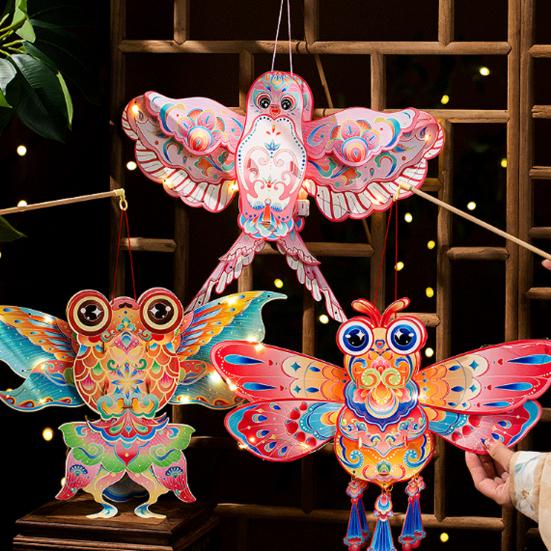 Zestaw do samodzielnego wykonania latarni rybnej i motylkowej Zestaw materiałów na latarnie Chiński Nowy Rok Dekoracja festiwalowa dla dzieci i rodziny Rekwizyt imprezowy