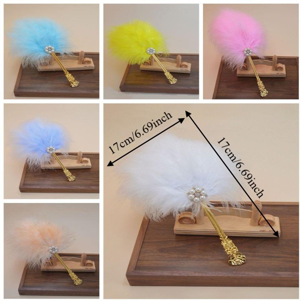 Exquisite Pearl Portable Fan Fairy Style Chinese Style Fan Creative Dance Fan  Party Props