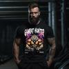 Tiger Men Cotton TShirt Gym Fitness Muscle Style Sportswear Graphic Tee Black Short Sleeve - Men's Summer Cotton Graphic Tee
