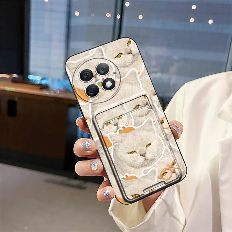 Waterproof Back Cover Phone Case For OnePlus Ace2 Pro/1+Ace2 Pro Card sleeve Cute Soft case Silicone Card slot TPU Cover