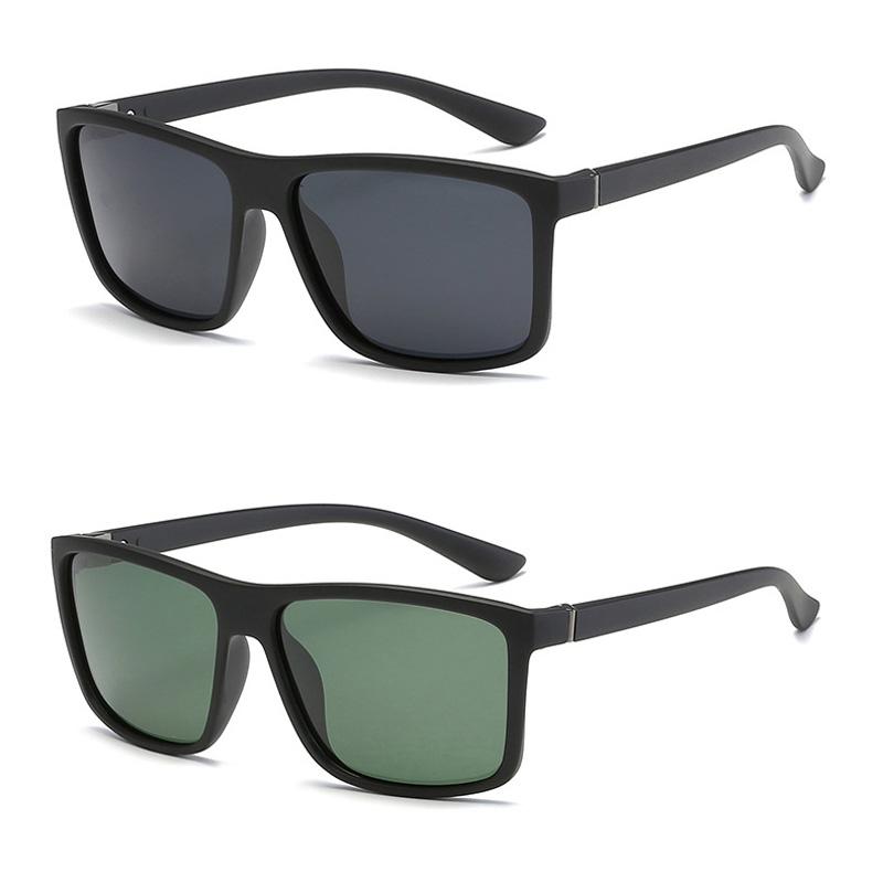 2PCS Polarized Retro Colorful Square Sunglasses Women Men Simple Trend Brand Designer Sun Glasses Driving Male Female Glasses