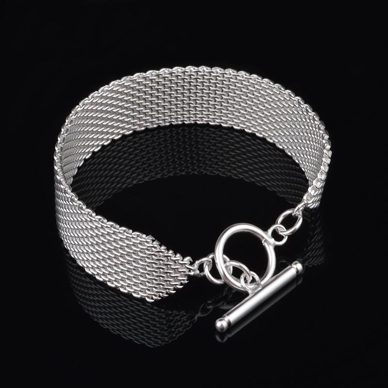 Jewelry Arrivals New Sterling Silver Wide Classic Menwomens Bracelet Bangle