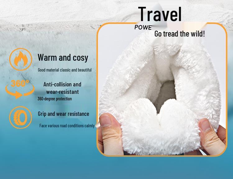 Men's High-Top Camouflage Fleece-Lined Snow Boots - Army Green, Plus Size, Thick-Soled, Winter Warm Outdoor Footwear