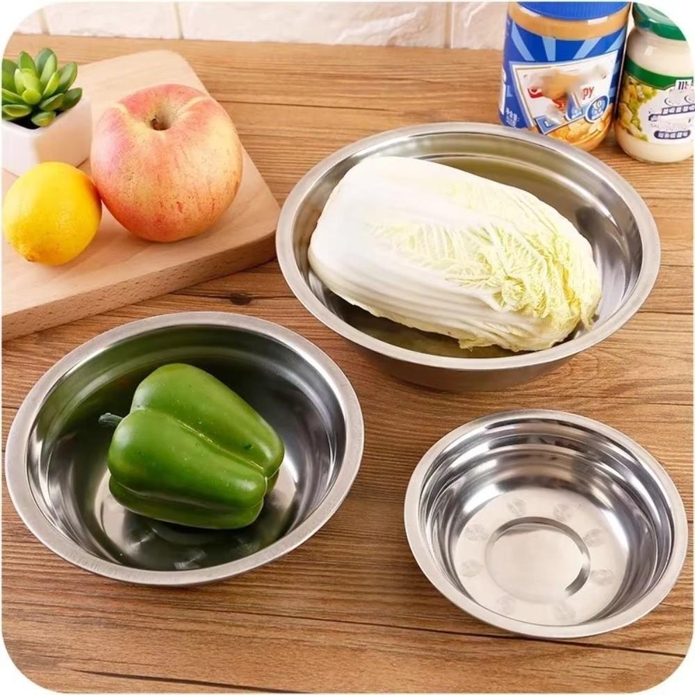 Stainless Steel Soup Pot Food Grade Salad Mixer Basin  Kitchen Cooking Tools
