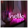 Night Light Neon Alphabet Hello Neon Lights For Birthday Wedding Party Bedroom Wall Hanging Decor Light Night