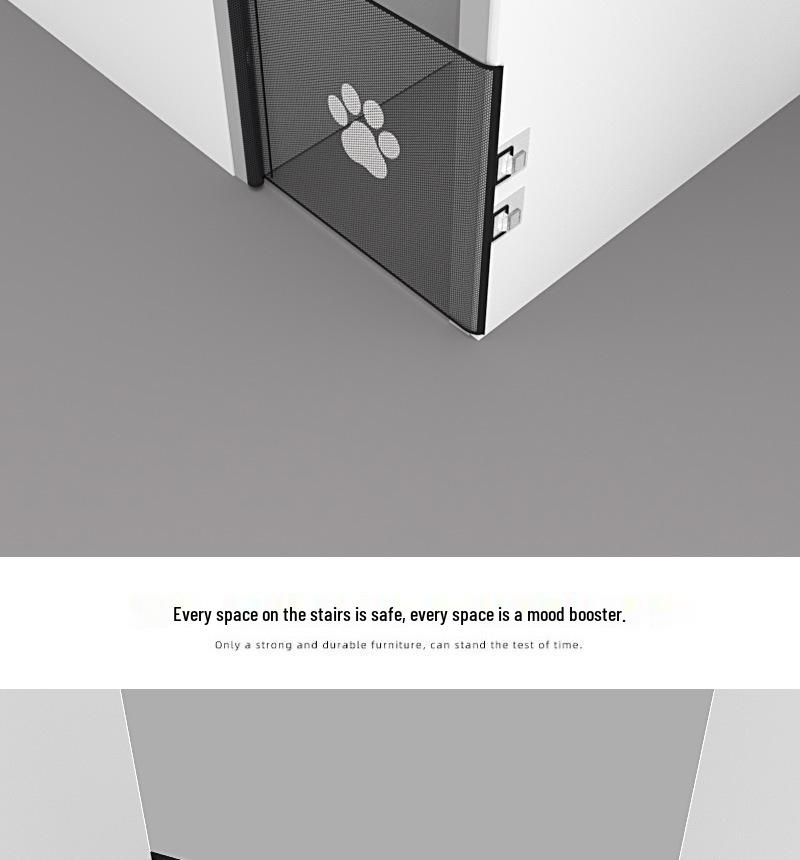 Retractable Anti-Cat Guardrail Door Bar - No-Drill Pet Barrier
