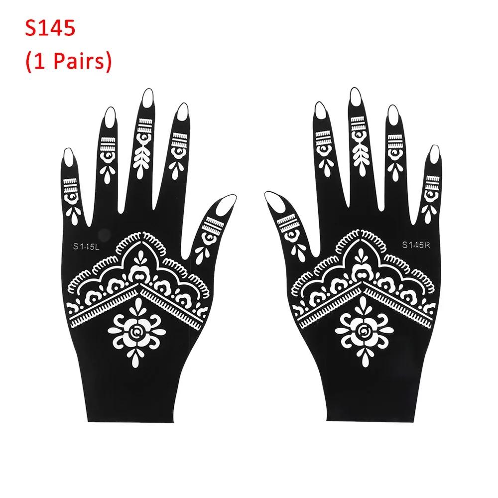 Nuovo Stencil Tatuaggio Henna Moda Tatuaggi Temporanei Mano Kit Pittura Body Art DIY Adesivo Modello Matrimonio Indiano Strumenti Kit Pittura