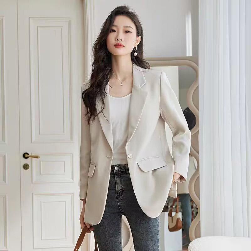 

Женский свободный блейзер в британском стиле в корейском стиле на весну/осень 2025 года 2X-Large