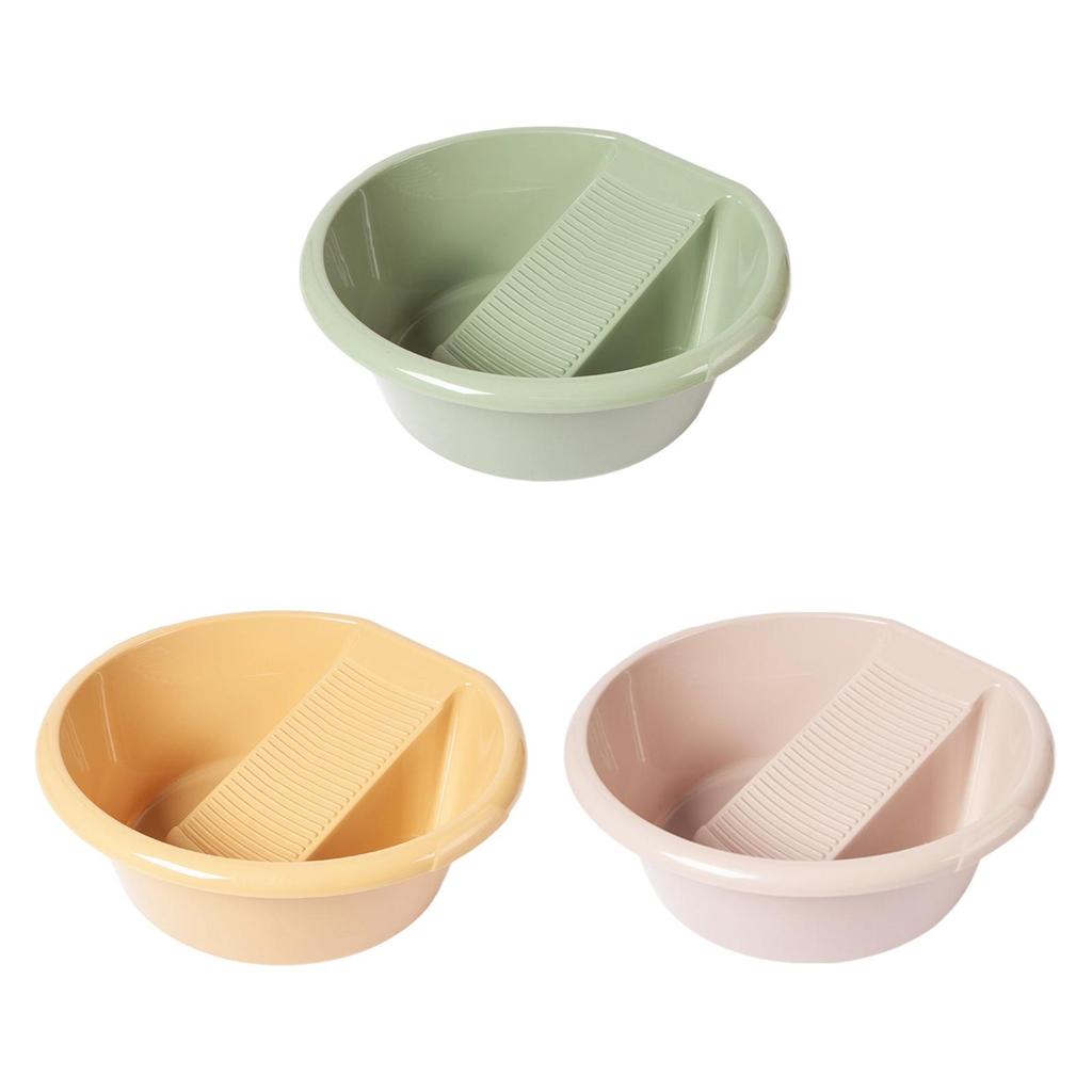 Washboard Basin for Hand Washing Clothes Multipurpose Thickened Household Portable Washing Board for T Shirts Pants Socks