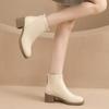 New Styles of Shoes: Single Boots with Fleece Ankle Boots, Women's Shoes, Autumn and Winter Boots, and Chunk-heeled Boots