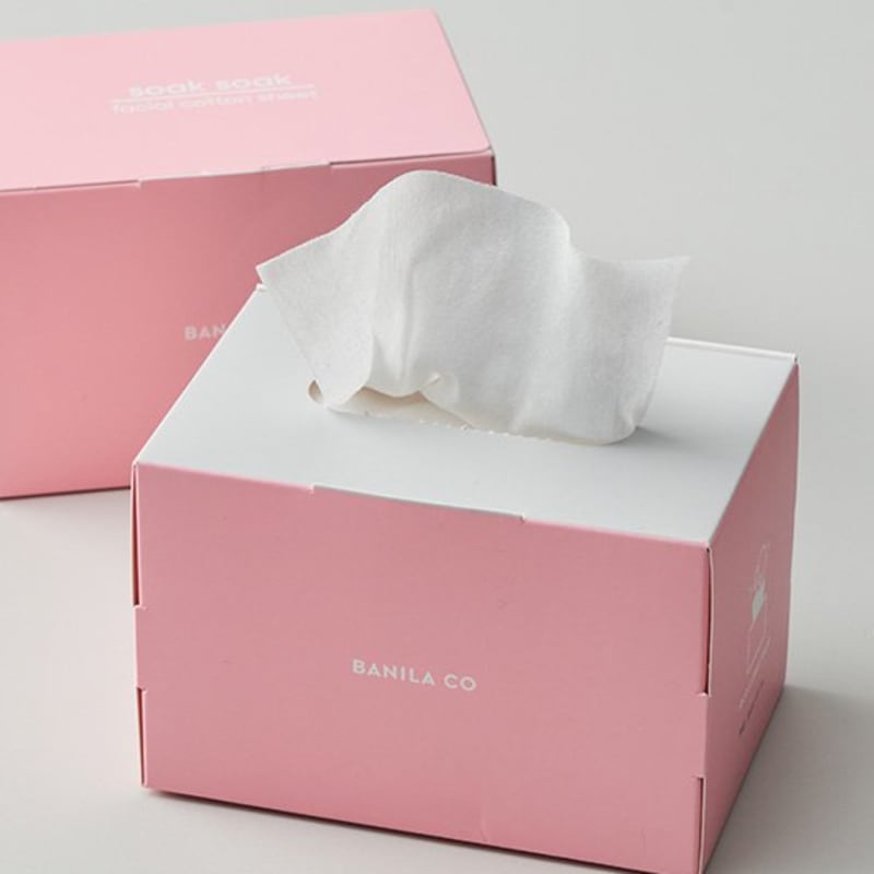 [Vanillaco] 100 Cotton Pads That Can Be Pulled Out and Used As Facial Tissues
