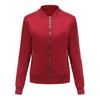 Womens Casual Lightweight Padded Jacket Winter Stand Collar Zip Front Solid Color Streetwear