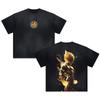 Anime Dragon Ball Cosplay Washed TShirt Cotton Short Sleeve Loose Large Casual Sports Fitness TShirt Mens Harajuku Clothing