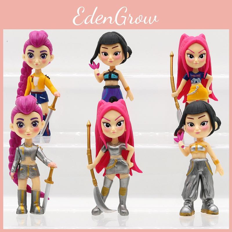 Kpop Demon Hunters Collectible Figure With Plastic Material For Display And Gift