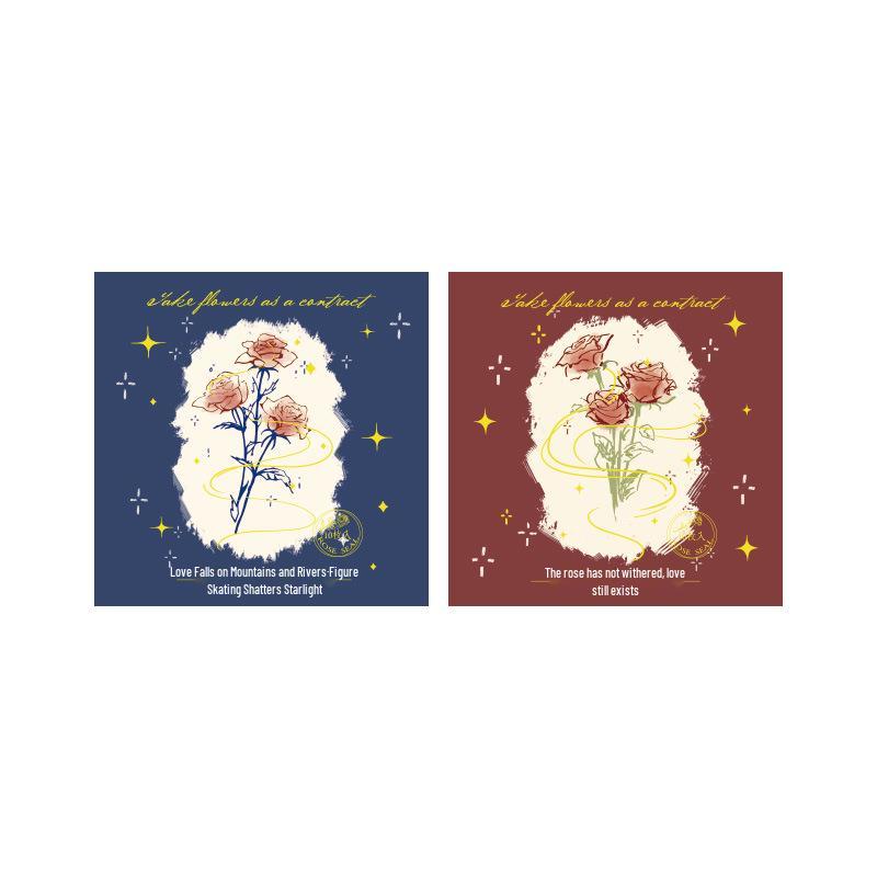 Rosewood Flower Stamp: Personalized Wooden Stamp Gift for Teachers and Students for Back-to-School Season