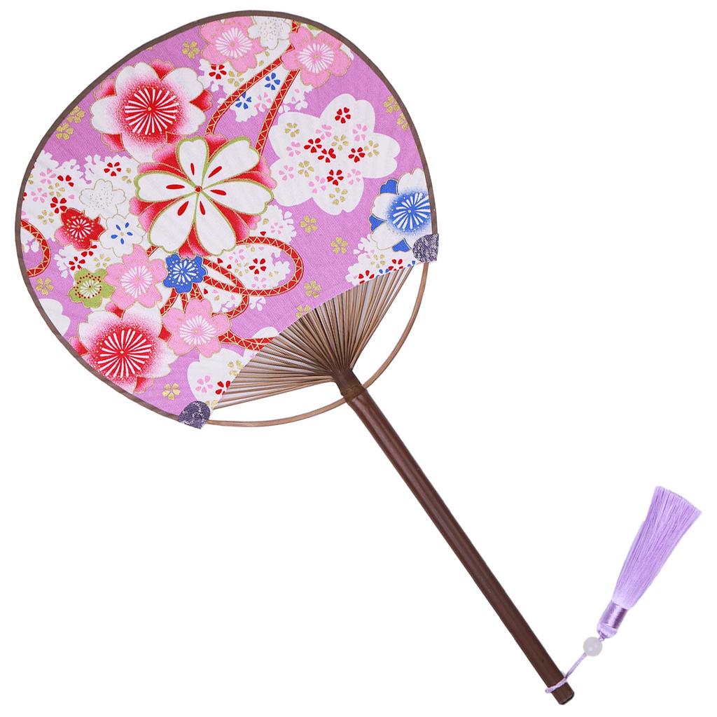 TOuWA Folding Uchiwa and Bamboo Japanese Japanese Heat Summer Fireworks Japanese Japanese Kabuki Unisex Blossom Fan, Fan, Women's Men's, Ribs,