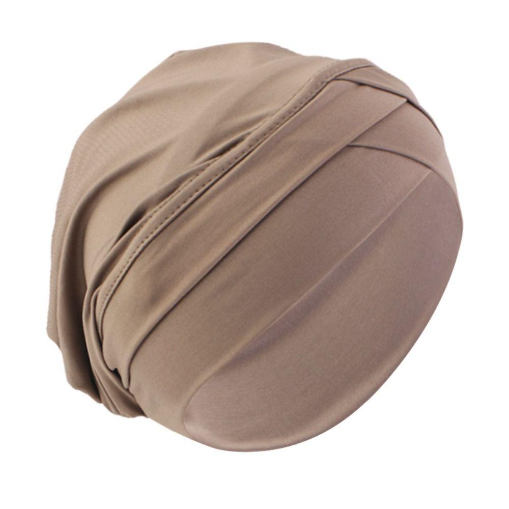 Bonnet Cap Cross Stretch Headband Hat Bandana Bottoming Hat New Stretch Headscarf  Women