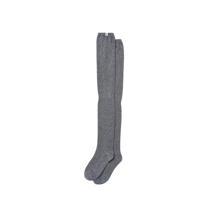 Ribbed Side-Line High Knee Socks_3 color