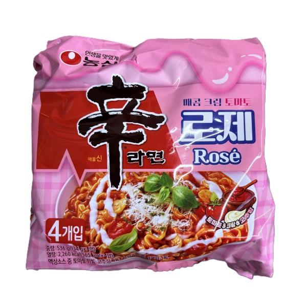 Nongshim Shin Ramyun Rose Flavor 134g x 4 Packs Four
