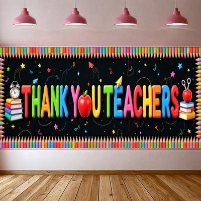 Chalkboard Style Appreciation Decor Classroom Decoration School Theme Banner for Teacher Gift Indoor Decoration School Event