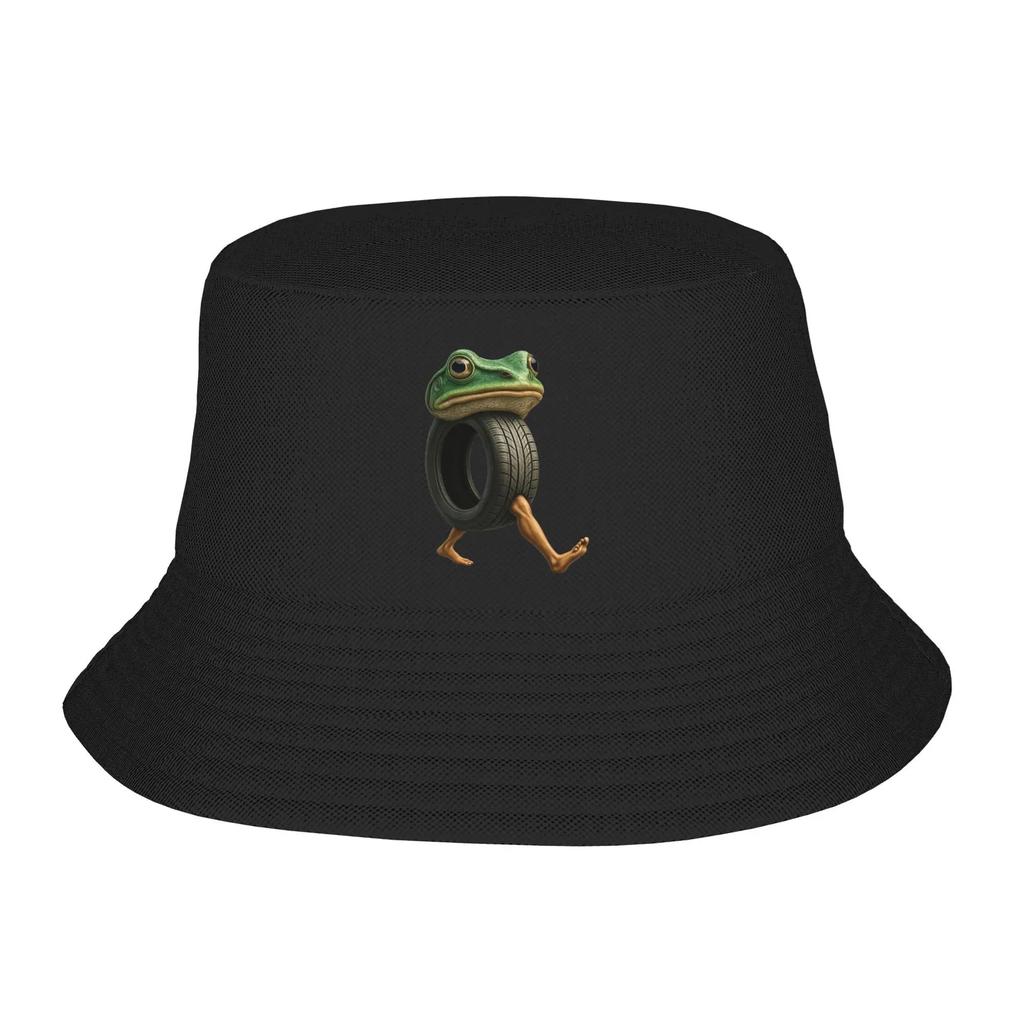 Bucket Hat Brr Brr Patapim Italian Brainrot Meme Panama Hats Unisex Women Cotton Fisherman Caps Reversible Fisherman Hats Winter