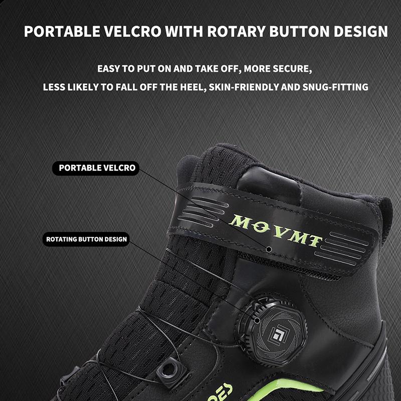 Motorradfahrschuhe Herren Atmungsaktive Lederstiefel Lässig Bequem Slip-On Knöchelstiefel für Urbanes Radfahren