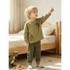 Kids Boys Sweater Set With Cotton Fabric And Abstract Prints For Autumn Winter Play