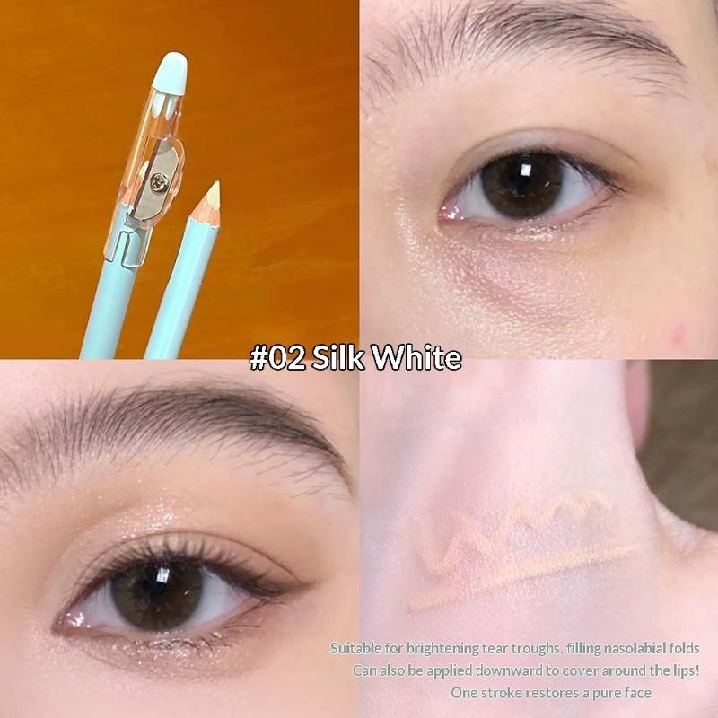 

Cappuvini Dual-Effect Concealer Pen Brighten Tear Troughs Conceal Acne Scars Pencil Sharpener Smooth Texture Waterproof Makeup