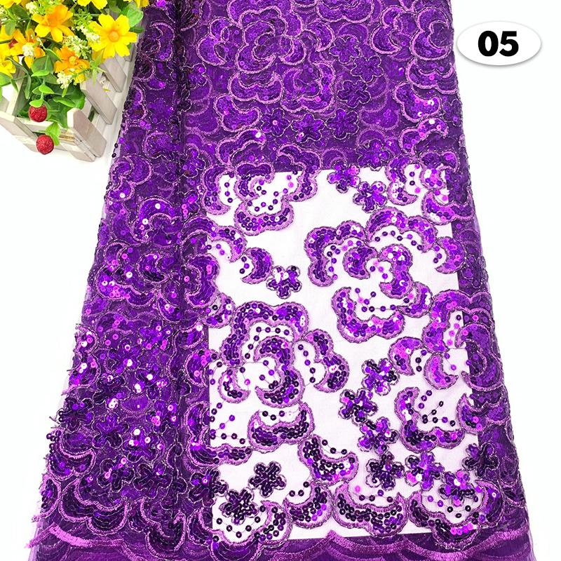 1Yard Embroidery Fabric with Bead Sequins for Bridal Dress Luxury Evening Dress DIY Sew French Tulle Fabric for Wedding Party