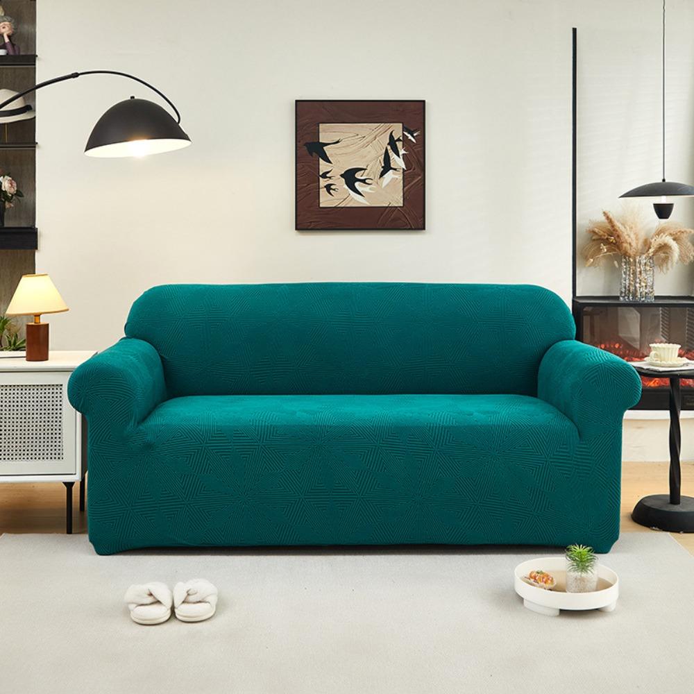 

Stretchable Thick Jacquard Sofa Cover Full Protection for Armchair 3 4 Seat Couch Slipcover Solid Color Durable Fabric single 90-140cm