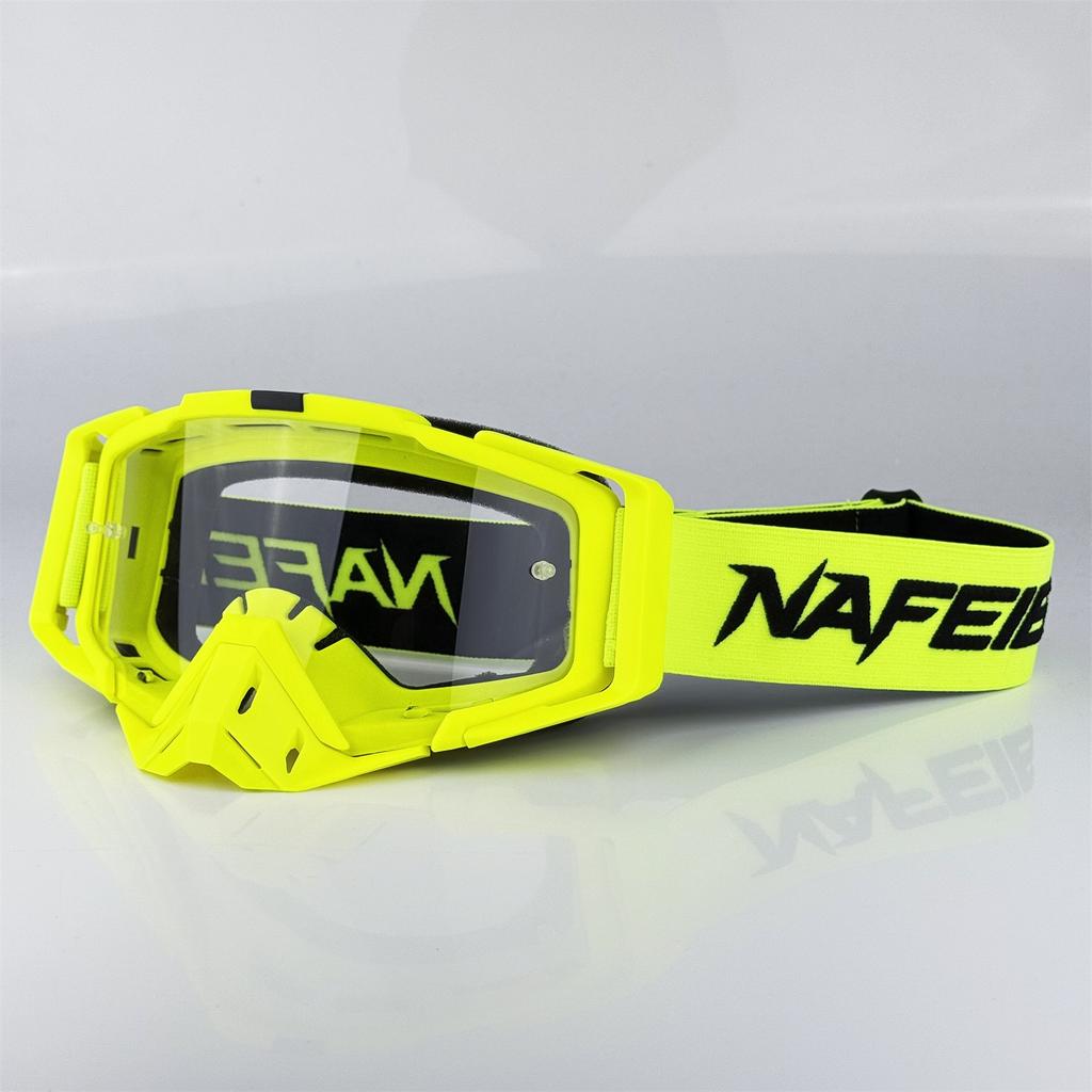 NAFEIB New Motorcycle Glasses Motocross Safety HD Lenses Goggles Dirt Bike ATV Ski mtb Goggles MOTO Outdoor Cycling Sunglasses