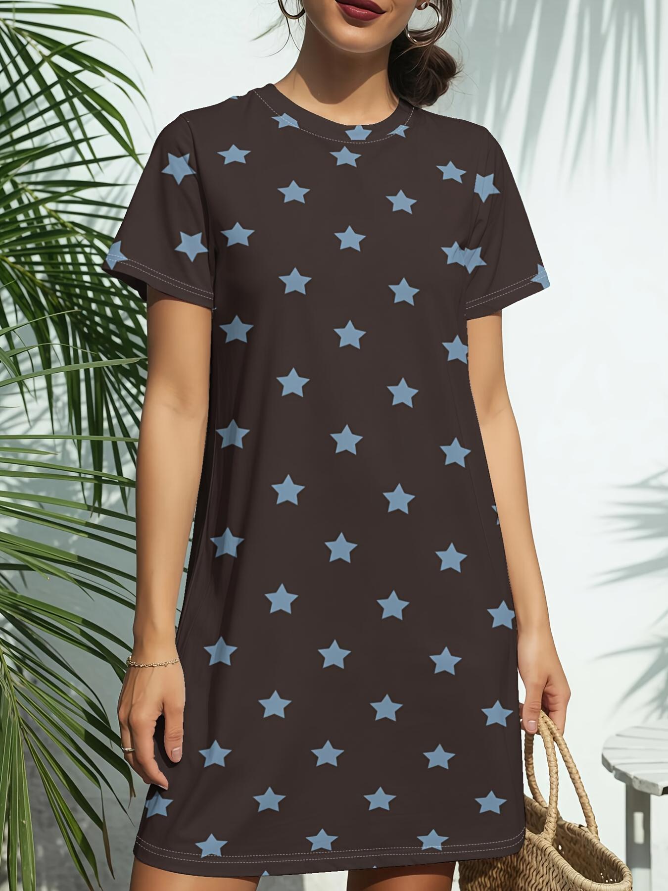 

Introducing The Blue Dotty Sprinkle. a New Women S Short-Sleeve T-Shirt Dress Featuring a Round Neck. This Dress Showcases a Trendy American Digital P M дубильна кора