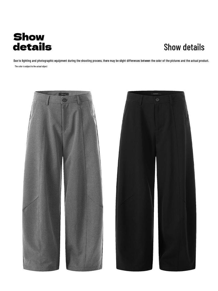 Yongfang Unisex Wide-Leg Casual Suit Pants