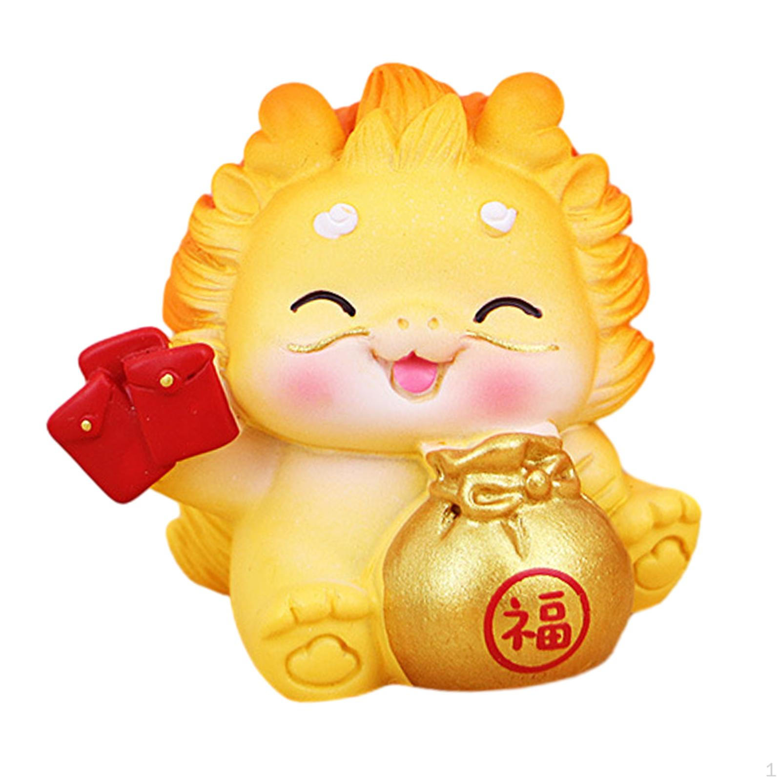 Chinese Dragon Figurine - Resin Statue for Home Decor Style A