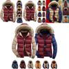 Padded Bubble Fur Hooded Coat Winter Warm Thick Puffer Quilted Jacket Parka**